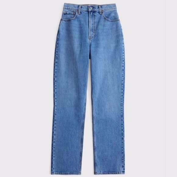 Abercrombie & Fitch Women's Curve Love Ultra High Rise 90s Straight Jeans 28 - Picture 5 of 16